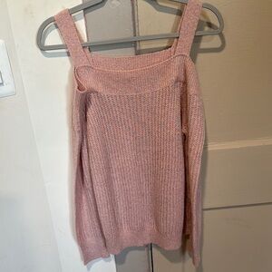 INC International Concepts Pink Metallic Off-the-Shoulder Sweater